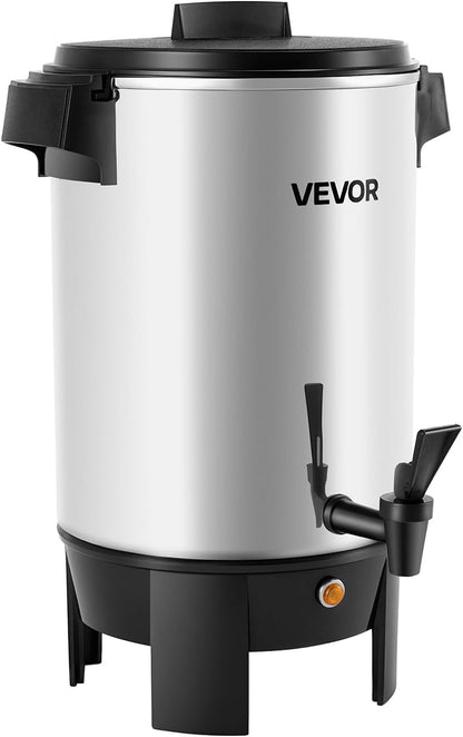 VEVOR Commercial Coffee Urn, 60 Cup 9 L Hot Beverage Dispenser with Dripless Faucet, Quick-Brewing Stainless Steel Large Commercial Coffee Maker, for Catering, Business, Party, Church & Restaurant
