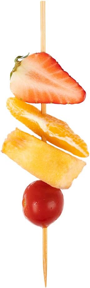 3.5 Inch Cocktail Picks, 100 Disposable Appetizer Skewers - Cylinder Top, Sturdy, Natural Bamboo Decorative Toothpicks, For Barbeques, Parties, Or Buffets