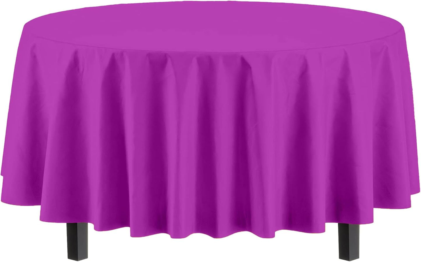 12-Pack Premium Plastic Tablecloth 54in. x 108in. Rectangle Table Cover - Dark Blue - Colors B