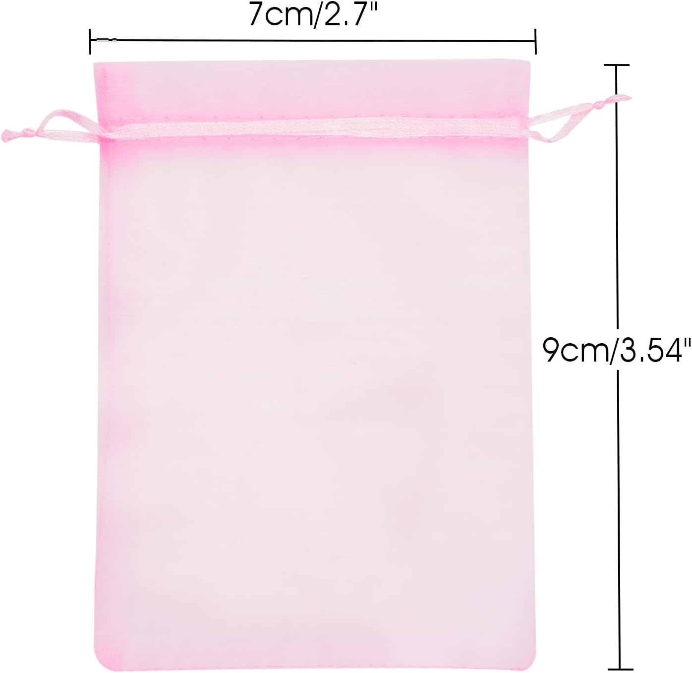 joycraft 50Pcs Organza Bags, 2x3 inch Gift Favor Bags, White Wedding Favor Bags, Jewelry Pouches with Drawstring, Mesh Bags Drawstring for Jewelry, Festival, Makeup, Candy, Desserts