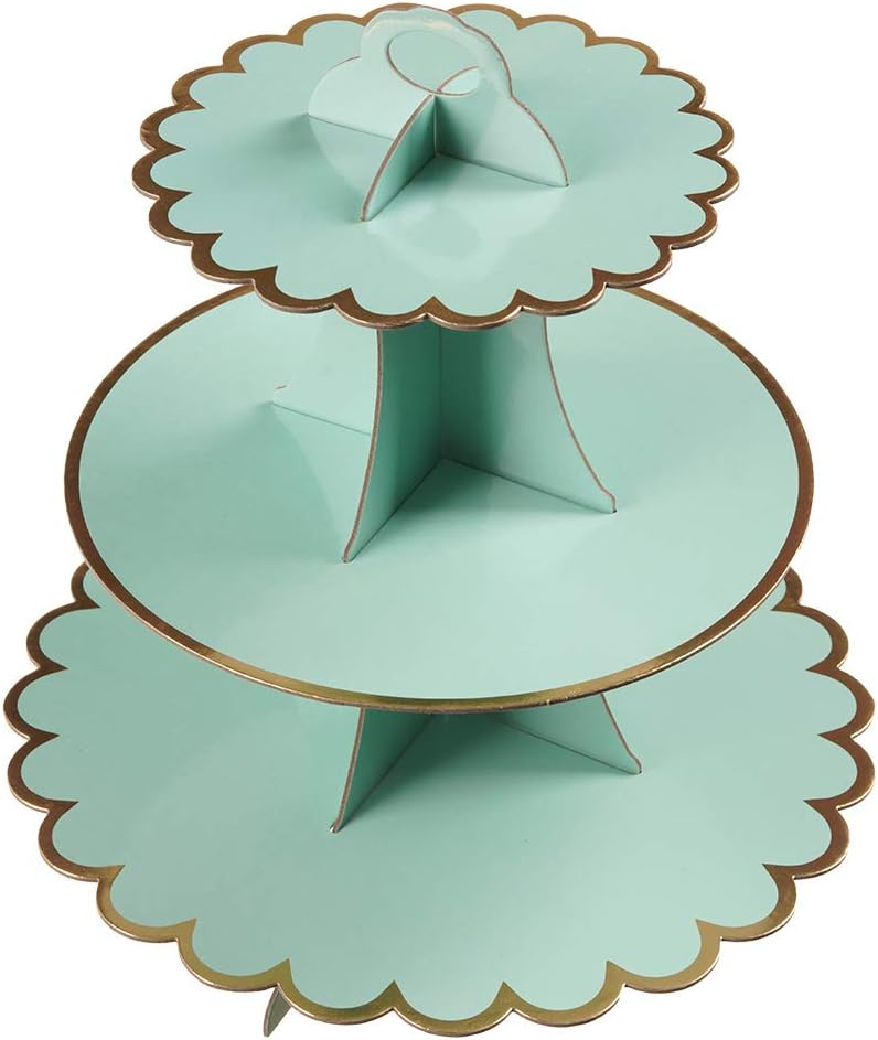 YLDW Cupcake Stand, 3-Tier Cupcake Stand Display, Cardboard Cup Cake Tower Stand, Disposable Dessert Stand for Birthday Tea Party Baby Shower Treat Decorations, Pink
