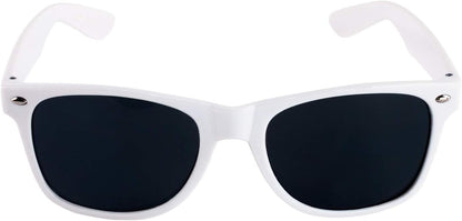 Super Z Outlet Plastic Vintage Retro Style Sunglasses Classic Shades Eyewear Party Favors (24, White)