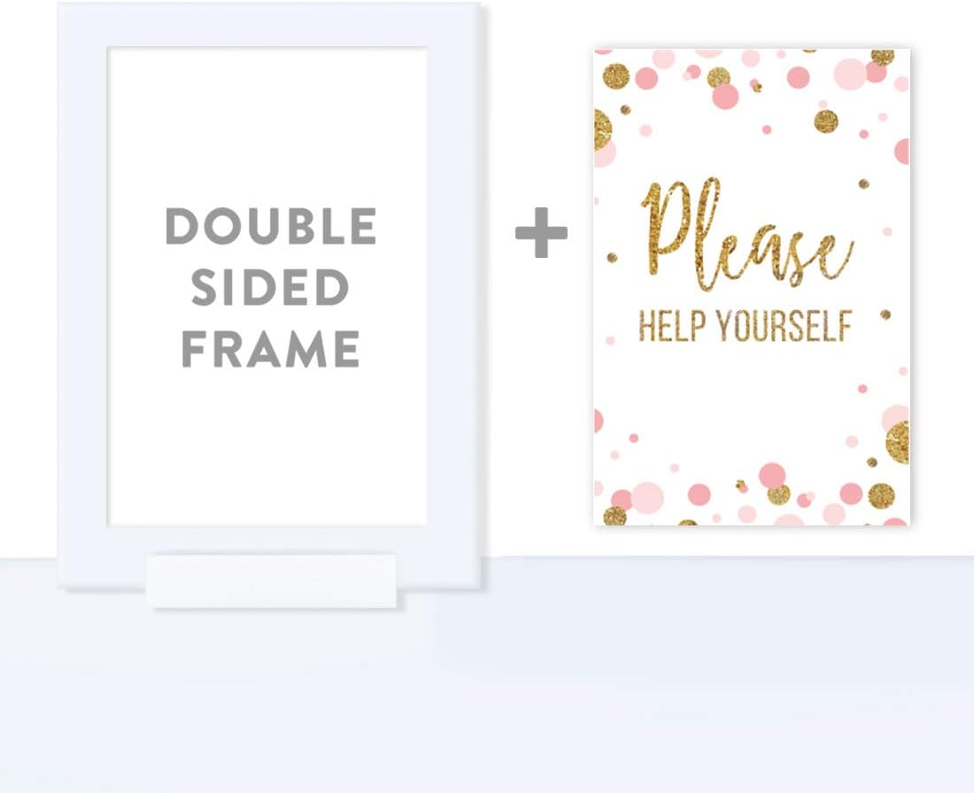 Andaz Press Blush Pink Gold Glitter Girl Baby Shower, Printable Table Tent Place Cards, 20-Pack, Seat Placement Cards Blank Place Cards For Table Settings Name Cards for Wedding, Graduation Food Cards - Colors A
