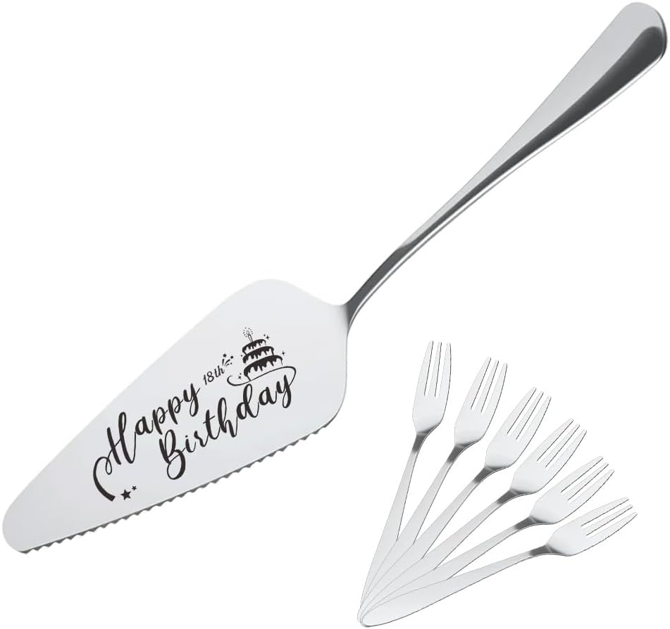 Cake Knife and Server Set for Birthday Party 60 Year Old Birthday Gift for Dad Mom Engraved Knives Servers Grandma Grandpa 60th Bday Gifts for Men Women 60 Yrs Old Bday Presents for Aunt Uncle