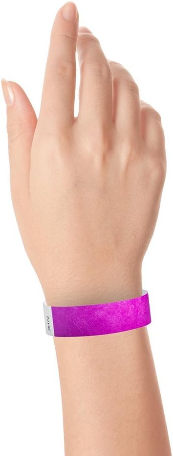 100 WristCo Metallic Gold Tyvek Wristbands for Events - ¾” x 10” - Waterproof Recyclable Comfortable Tear Resistant Paper Bracelets Wrist Bands for Concerts Festivals Admission Party