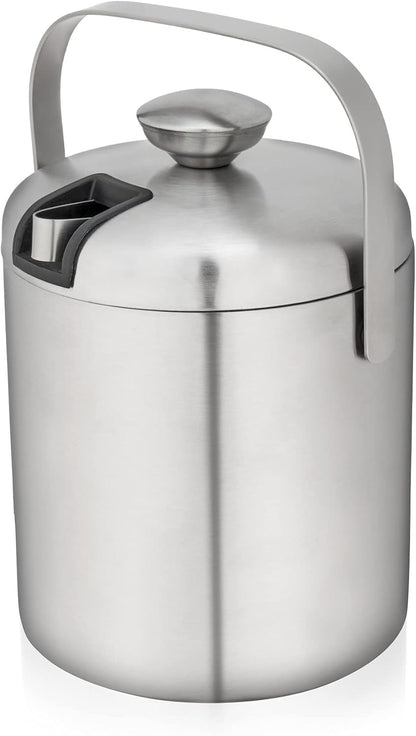 True Clear Acrylic Ice Bucket with Handles, 3-Liter Capacity, Durable Wine and Champagne Bucket, Perfect Ice Buckets for Parties, BBQs, Weddings, Picnics, Holidays, Outdoors, 8.75" x 8.25", Set of 1