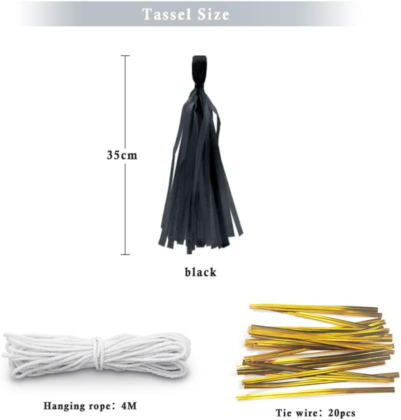 9.8in Blue Tissue Paper Tassel DIY Hanging paper decorations Party Garland Decor for Party Decorations Wedding,Festival,Baby Shower Decoration 20PCS25cm