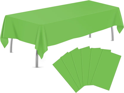 tujol Royal Blue 6 Pack Plastic Table Cloth 54" x 108", Disposable Tablecloths Rectangle Table Cover, Plastic Tablecloths for Parties