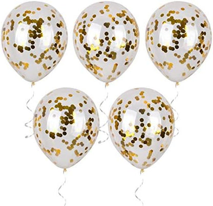 Party Balloons 12inch 50 Pcs Latex Confetti Balloons Birthday Balloons Party Decoration Wedding Baby Shower Christmas Party-Confetti Silver