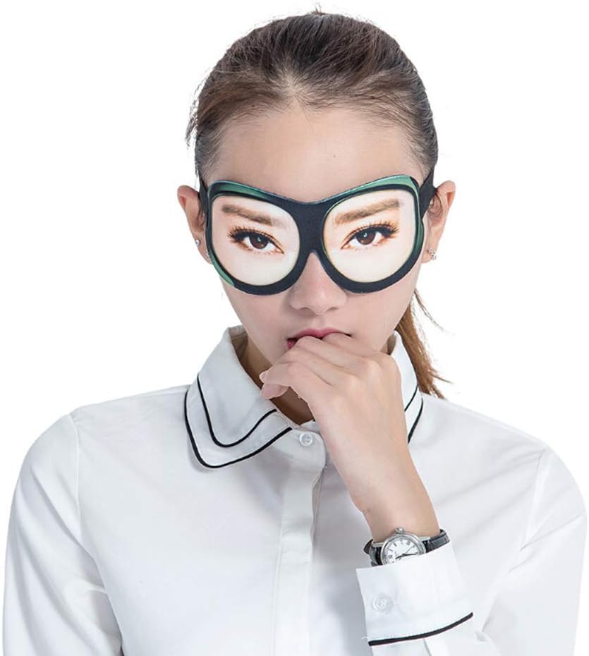 Honbay 3D Funny Eyeshade Soft Sleep Eye Mask with Adjustable Head Strap for Travel, Game, Party, Rest, Sleeping, etc (for Man)