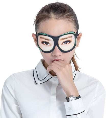 Honbay 3D Funny Eyeshade Soft Sleep Eye Mask with Adjustable Head Strap for Travel, Game, Party, Rest, Sleeping, etc (for Man)