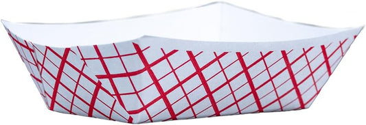 Southern Champion Tray 0401 #25 Southland Paperboard Red Check Food Tray, 1/4 lb Capacity (Case of 1000)