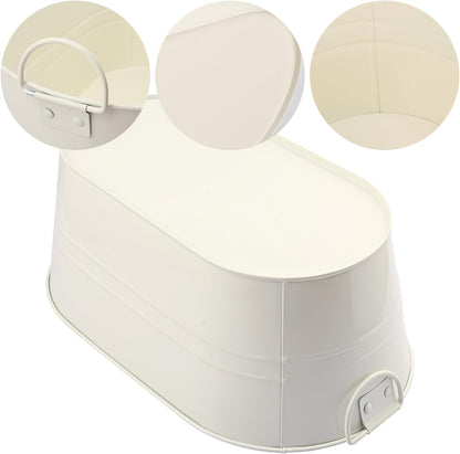 3 PCS 15.3 x 9 x 6 inches White Metal Galvanized Tub with Iron Handles, 3 Gallon Beverage Tubs for Parties, Large Ice Buckets for Beer, Wine, Cocktails & Outdoor Events
