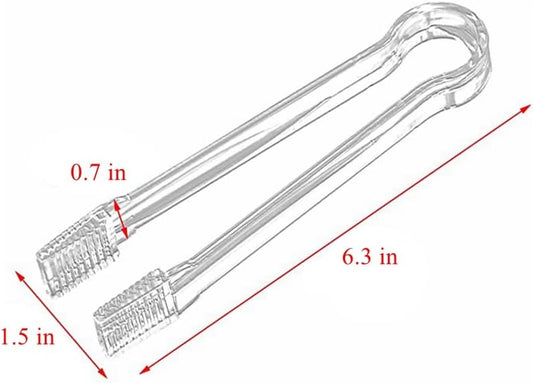 12 Pcs Plastic Ice Tongs and Scoops Mini Kitchen Tongs Utility and Kitchen Scoops Ice Shovel Scoop Ice Cube Buffet Scoop for Cocktail Whiskey Tea Party Candy Dessert Buffet