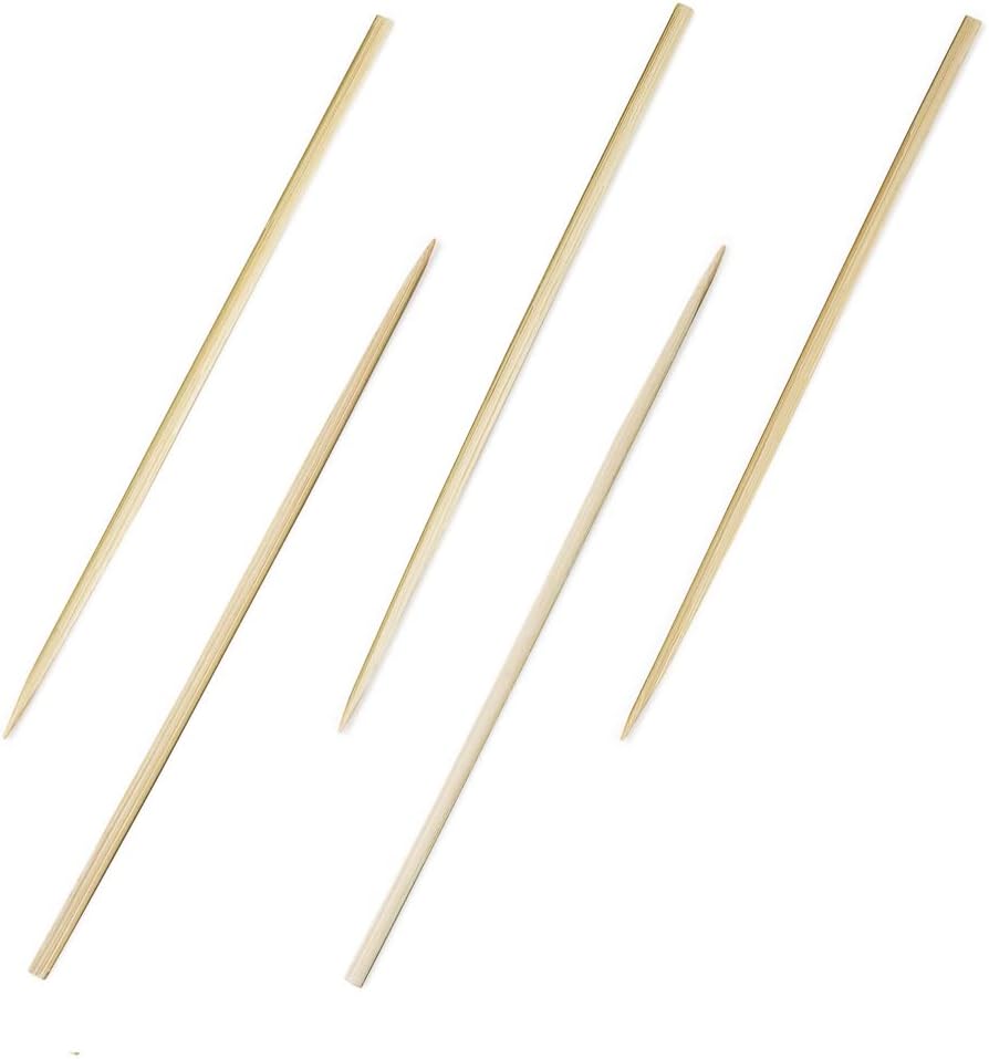 3.5 Inch Cocktail Picks, 100 Disposable Appetizer Skewers - Cylinder Top, Sturdy, Natural Bamboo Decorative Toothpicks, For Barbeques, Parties, Or Buffets