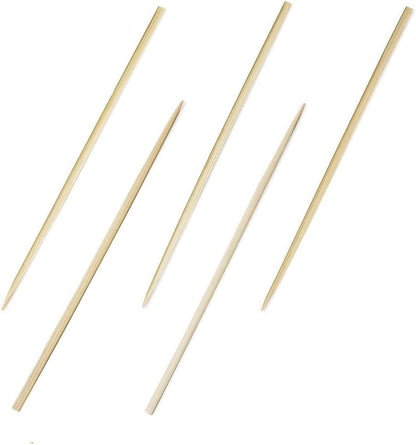 3.5 Inch Cocktail Picks, 100 Disposable Appetizer Skewers - Cylinder Top, Sturdy, Natural Bamboo Decorative Toothpicks, For Barbeques, Parties, Or Buffets