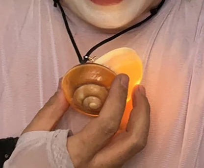 Sea Snail Shell Cosplay Costume Necklace Natural Conch Shell Glowing Necklace