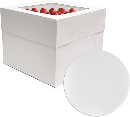 3 sets Cake Boxes 10x10x8 inches with Boards Bakery Boxes for Cakes