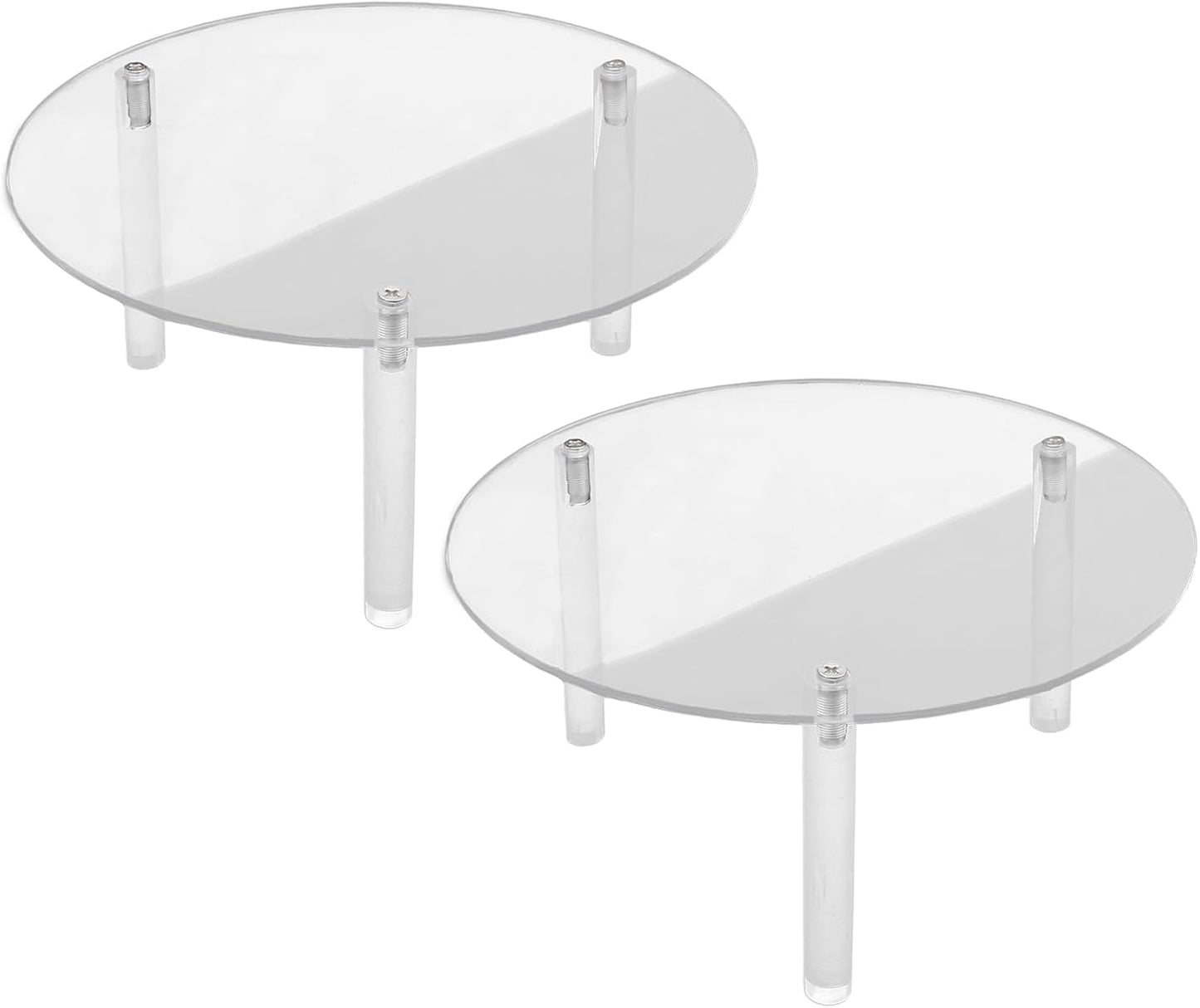 2 Pcs Clear Drink Dispenser Stand, Fit Max 7.87 Inch Diameter of Glass Beverage Dispenser, Acrylic Plant Stand for Parties and Events ( Height: 9.8cm/4"
