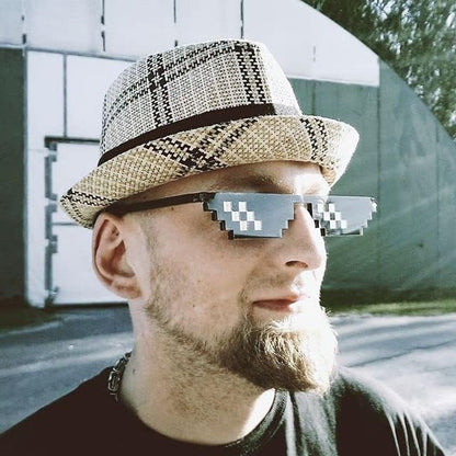 12 Pack Thug Life Party Sunglasses 8 Bit Pixelated Multicolor Mosaic Gamer MLG Photo Props Glasses Adults Teens