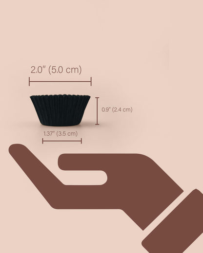 Bake Choice 200pcs Standard Black cupcake liners for baking,food grade cupcake wrappers,greaseproof parchment muffin liners for martin luther king jr day decorations
