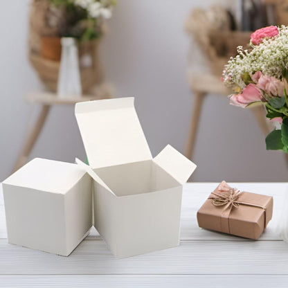 Oletx 24 Pcs Colorful Paper Gift Boxes, Small Candy Boxes Bulk, 3x3x3 inch Gift Box with Lids, Goodie Treat Boxes for Party Favors, Birthday Gifts, Wedding Gifts
