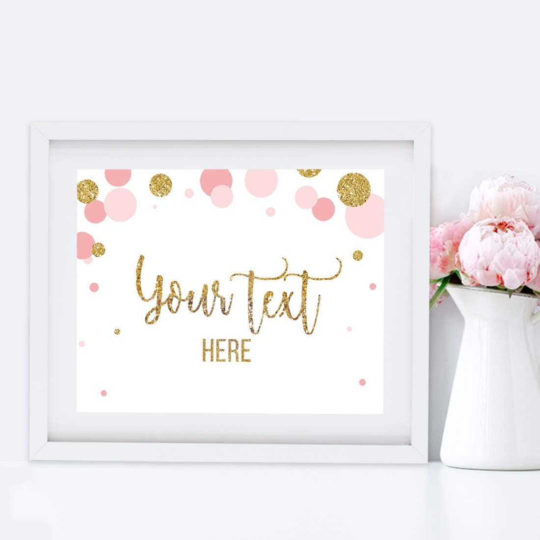 Andaz Press Blush Pink Gold Glitter Girl Baby Shower, Printable Table Tent Place Cards, 20-Pack, Seat Placement Cards Blank Place Cards For Table Settings Name Cards for Wedding, Graduation Food Cards - Colors A