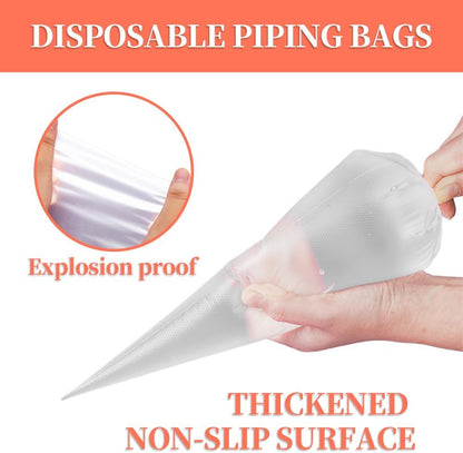 24 Inch Extra Large Piping Bags Disposable,50 Pack Thick Pastry Bags with 6 Bag Ties, Heavy Duty Icing Bags for Frosting,Cream and Pastry Filling,Cake Decorating bags
