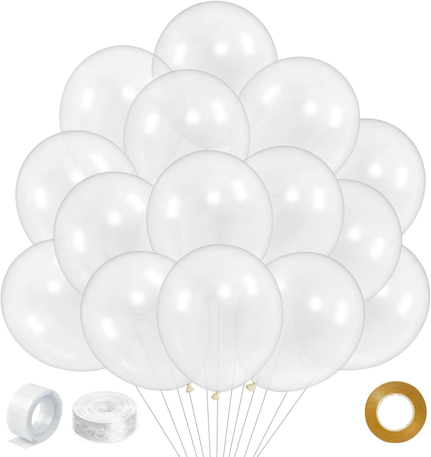 110pcs Black Balloon 12 inch, Black Latex Balloons for Birthday Party Baby Shower Wedding(with 2 Ribbons). - Colors A