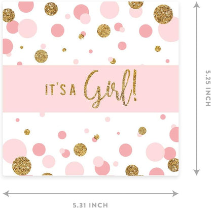 Andaz Press Blush Pink Gold Glitter Girl Baby Shower, Printable Table Tent Place Cards, 20-Pack, Seat Placement Cards Blank Place Cards For Table Settings Name Cards for Wedding, Graduation Food Cards - Colors B