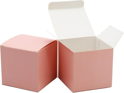 Oletx 24 Pcs Colorful Paper Gift Boxes, Small Candy Boxes Bulk, 3x3x3 inch Gift Box with Lids, Goodie Treat Boxes for Party Favors, Birthday Gifts, Wedding Gifts
