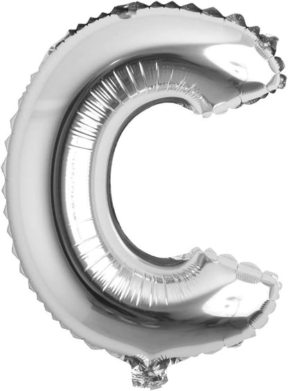 16" inch Single Silver Alphabet Letter number Balloons Aluminum Hanging Foil Film Balloon Wedding Birthday party decoration banner Air Mylar Balloons (16 inch Silver 0)
