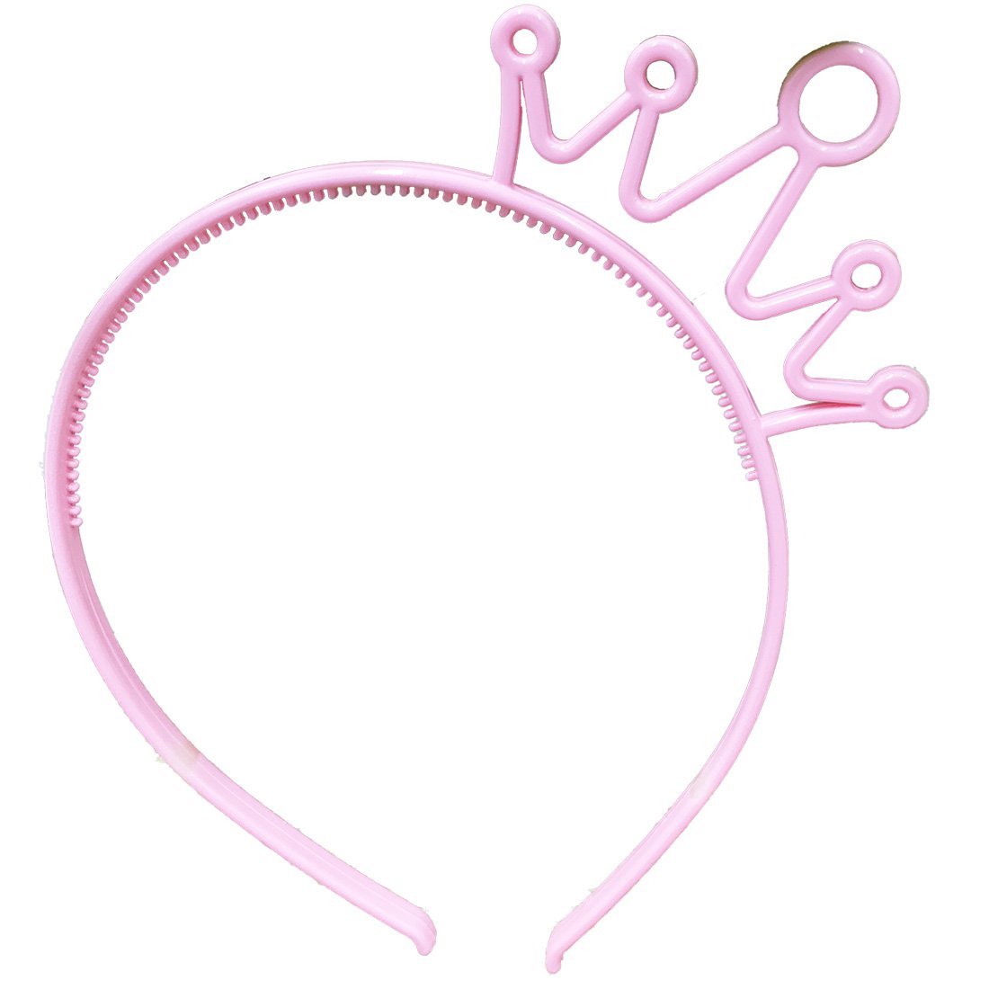 XIMA 12pcs Spring Colors ABS Plastic Material Crown Women Headbands Tiaras Head Band Princess Headear Hair Accessory (SP-Crown)