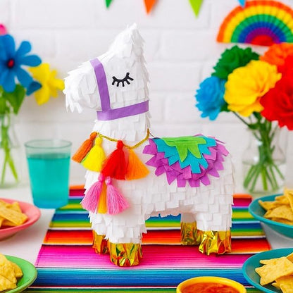 GIFTEXPRESS 6pk 8"x6" Benito the Mini Llama Pinatas – Small Birthday Party Favors, Cinco de Mayo, Fiesta, Gender Reveal, Taco Tuesday, Table Centerpieces, Classroom Decor, Mexican Fiesta Celebration