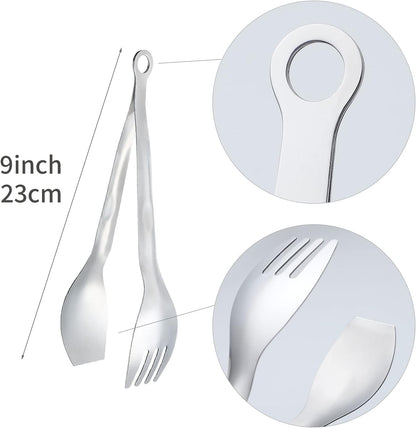 Mini Appetizer Tongs Stainless Steel Set of 4, MSY BIGSUNNY Small Serving Tongs, 6 Inch(15.2cm, Silver)