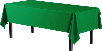 Exquisite Party Solids 6-Pack Premium Plastic Tablecloth 54in. x 108in. Rectangle Plastic Table Cover - Navy