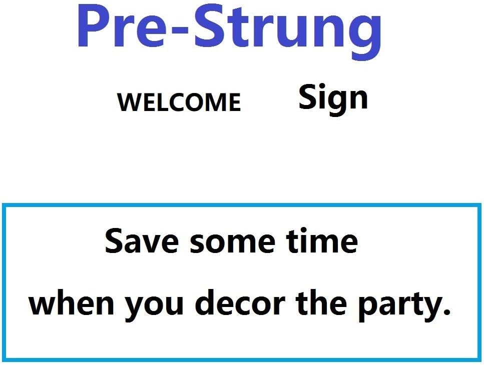 Pre-Strung Holographic Welcome Banner Decorations Sign, Iridescent Hanging Bunting String Flag Garland for Welcome Baby Shower, Deployment Homecoming, Family Reunion, Military Homecoming Party