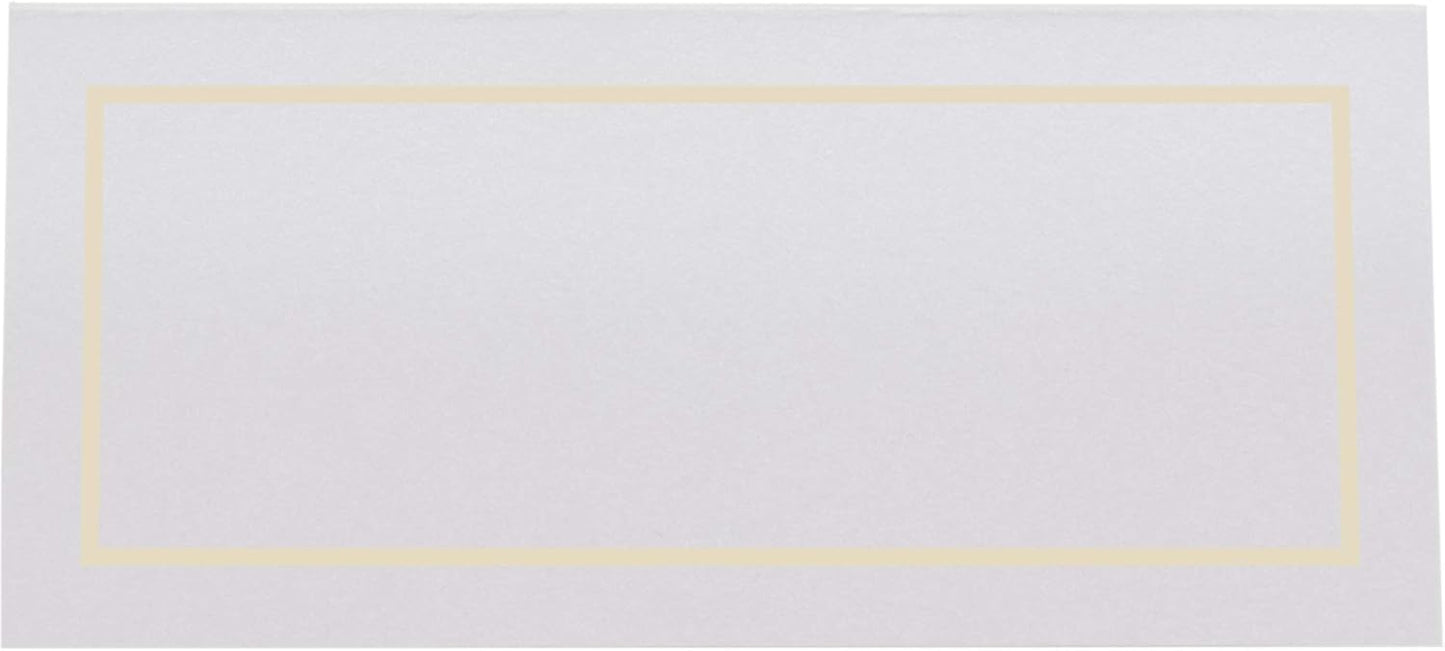 Single Line Border Printable Place Cards, Gold (Choose Color), Set of 60 (10 Sheets), Laser & Inkjet Printers - Wedding, Party, Dinner, and Special Events - Made in the USA