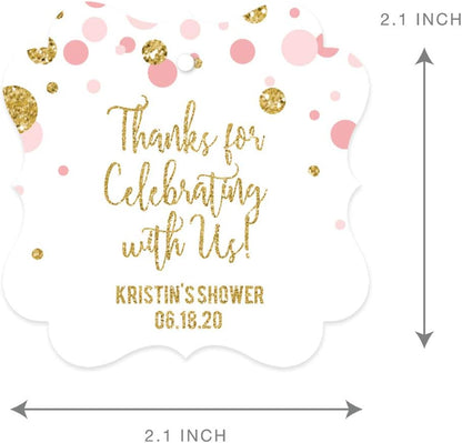 Andaz Press Blush Pink Gold Glitter Girl Baby Shower, Printable Table Tent Place Cards, 20-Pack, Seat Placement Cards Blank Place Cards For Table Settings Name Cards for Wedding, Graduation Food Cards - Colors B