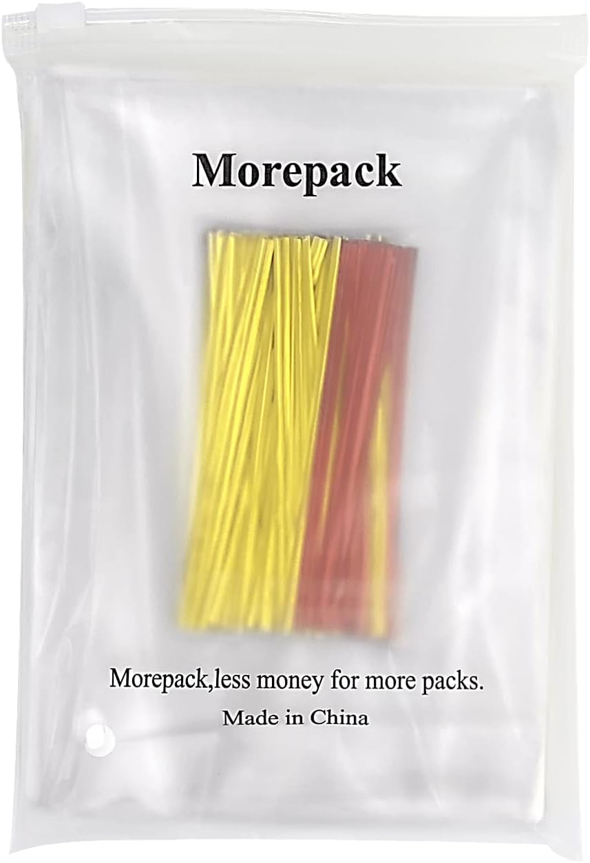 Cello Cellophane Treat Bags,5x7 Inches Clear Cellophane Bags 200 Pcs OPP Plastic Treat Bags with 200 Twist Ties for Gift Wrapping,Packaging Candies,Dessert,Bakery, Cookies, Chocolate,Party Favor