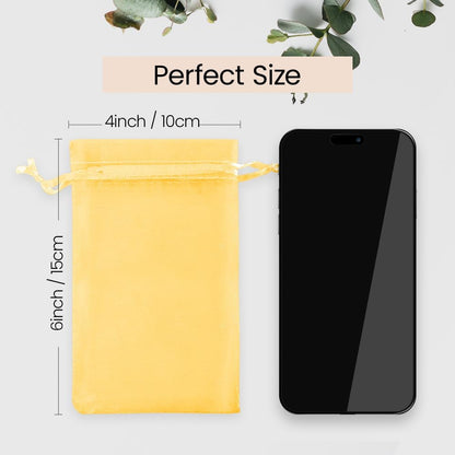 Meowoo 100PCS Organza Bags, 3x4in Small Mesh Bags Drawstring for Jewelry, Candy, Christmas, Sachets, Festivals, Bathroom Soaps, Makeup Organza, Wrapping Supplies(mixedcolor)