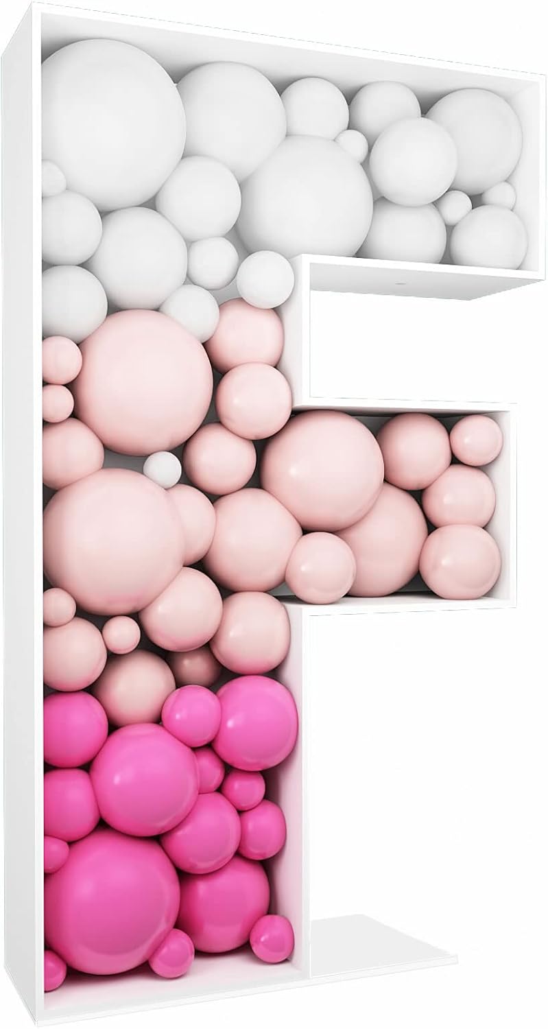 JW Passion - Premium Quality Made 3FT Tall Mosaic Balloon Frame Big Marquee Light Up Letters DIY Kit for Birthday Party Wedding Backdrop Decor Letter A Pre-Cut Foam Board