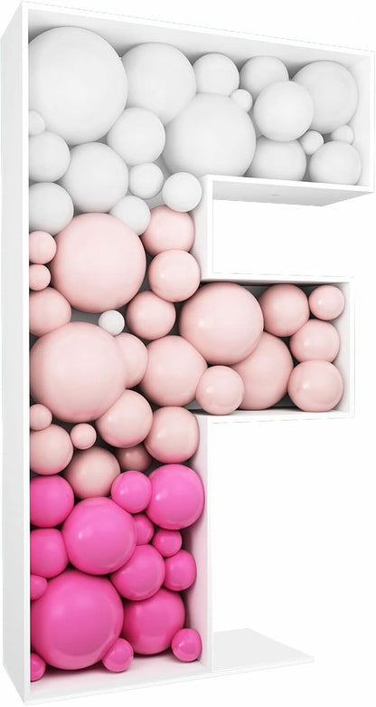 JW Passion - Premium Quality Made 3FT Tall Mosaic Balloon Frame Big Marquee Light Up Letters DIY Kit for Birthday Party Wedding Backdrop Decor Letter A Pre-Cut Foam Board