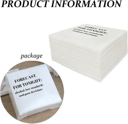 Funny Cocktail Napkins 100Pcs Funny Quotes Saying Disposable Paper Party Napkins 4.5 x 4.5 Two-ply (I Feel Sorry For People Who Don’t Know Us Napkins)