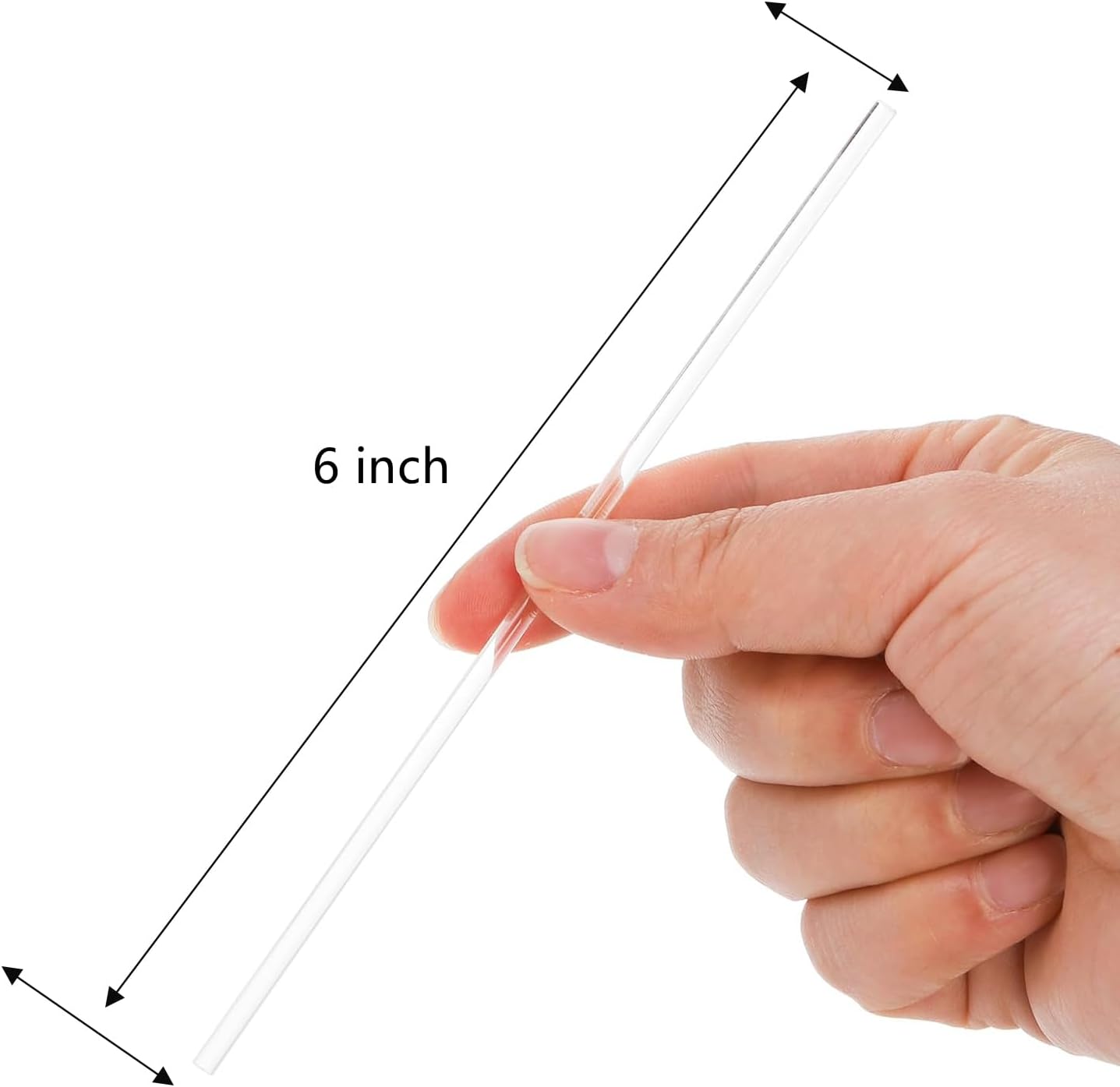 Frcctre 500 Pack Acrylic Lollipop Sticks, 6 Inch Clear Cake Pops Sticks Reusable Candy Sticks Treat Sticks for Cake Pops Cupcake Toppers Candy Dessert Chocolate Cookies
