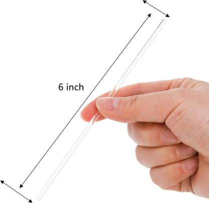 Frcctre 500 Pack Acrylic Lollipop Sticks, 6 Inch Clear Cake Pops Sticks Reusable Candy Sticks Treat Sticks for Cake Pops Cupcake Toppers Candy Dessert Chocolate Cookies
