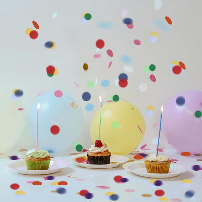 10000 Pieces 1 Inch Round Tissue Paper Confetti, 3.5 oz Multicolor Round Tissue Confetti, for Weddings, Anniversaries, Arts Craft DIY Scrapbooking