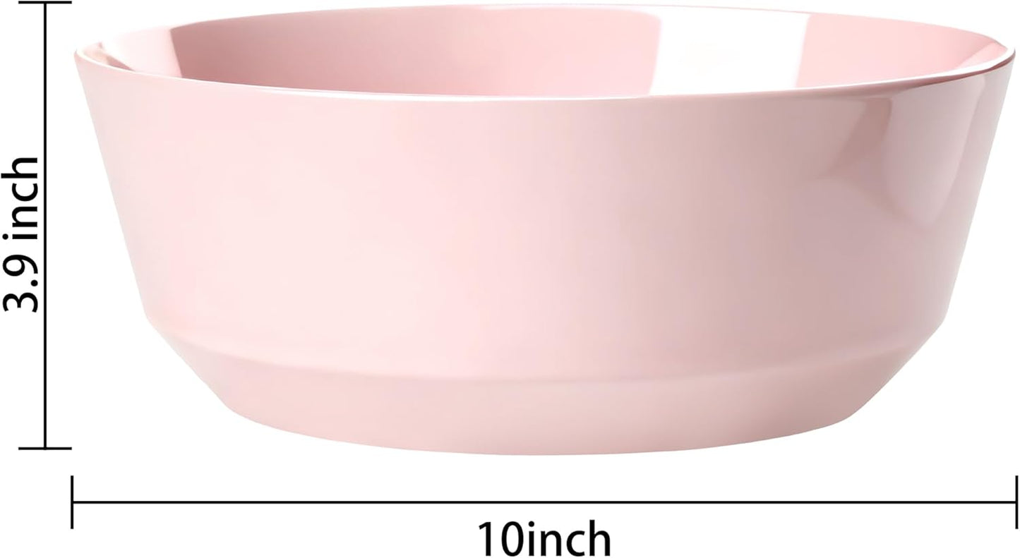 Hioasis 8 Pack Plastic Serving Bowls 128oz Gold Glitter Plastic Bowls Heavy Duty Disposable Serving Bowls for Party Snack & Salad & Candy & Bar Buffet