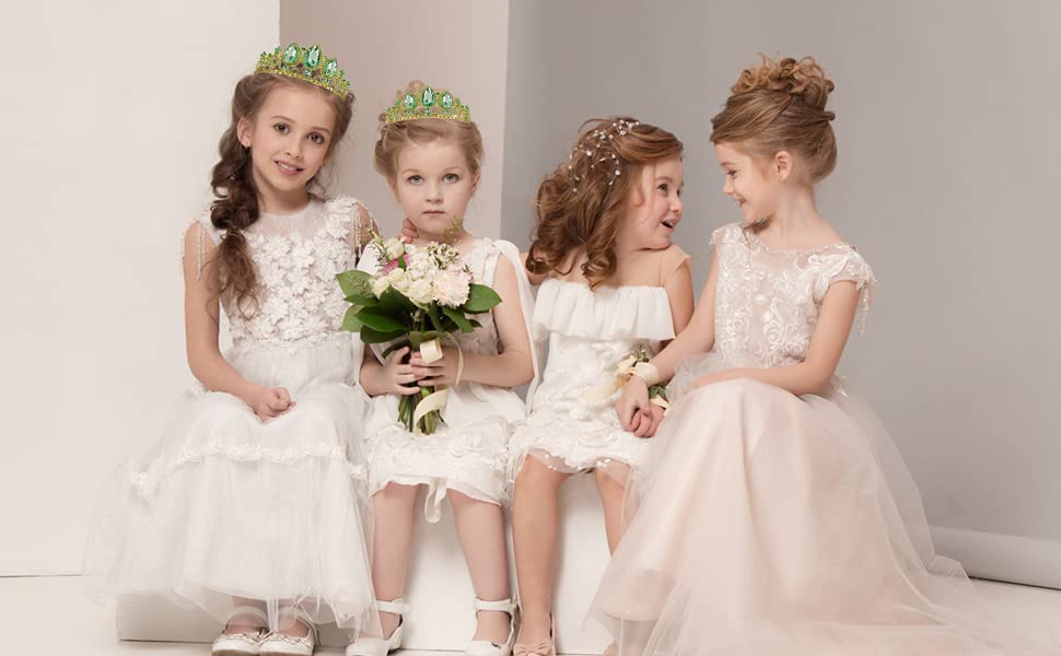 Velscrun Girls Rapunzel Crown, Princess Tiara Headband, Multicolored Crowns for Birthday Party and Halloween Cosplay