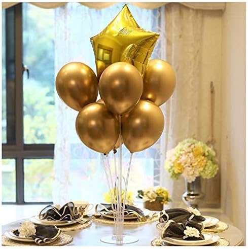 LANGXUN 28" Height Table Balloon Stand Kit for Birthday Party Wedding Decorations, Balloons Arch Kit for Graduation Party and Christmas Balloon Decorations (8 Pack)